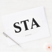 "STA" St. Augustine FL Oval Bumpersticker Ovale Sticker (Envelop)