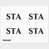 "STA" St. Augustine FL Oval Bumpersticker Ovale Sticker (Vel)