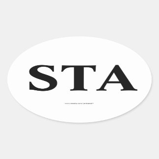 "STA" St. Augustine FL Oval Bumpersticker Ovale Sticker