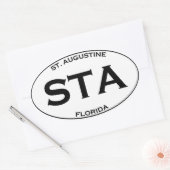 STA - St. Augustine Florida Ovale Sticker (Envelop)