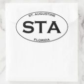 STA - St. Augustine Florida Ovale Sticker (Tas)