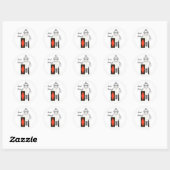 Sta Sterke Romeinse Soldaat Ronde Sticker (Vel)