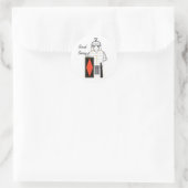 Sta Sterke Romeinse Soldaat Ronde Sticker (Tas)