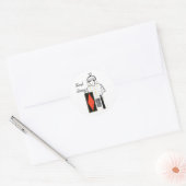 Sta Sterke Romeinse Soldaat Ronde Sticker (Envelop)