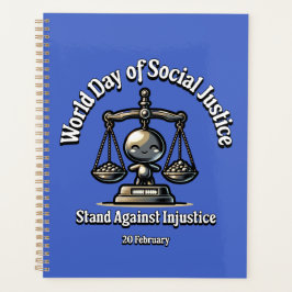 Sta tegen onrecht. Dag van de sociale rechtvaardig Planner