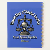 Sta tegen onrecht. Dag van de sociale rechtvaardig Planner (Achterkant)