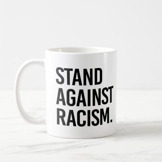 Sta tegen racisme koffiemok (Links)