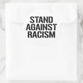 Sta tegen racisme ronde sticker (Tas)