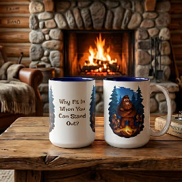 Sta Uit Sasquatch Tweekleurige Koffiemok