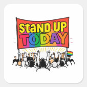 STA VANDAAG OP Actie Sticker (Voorkant)