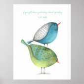 Sta vandaag op Witte Achtergrond Poster (Voorkant)