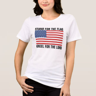 STA VOOR DE VLAG, KNIEL VOOR DE CROSS T-SHIRTS