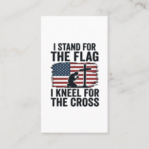 Sta voor de vlag kniel voor het kruis shirt ontwer visitekaartje