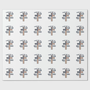 Sta voor de Vlag Patriottisch Kruis Ontwerp_1 Cadeaupapier