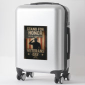 Sta Voor Eer – Veteranendag Tribute-ontwerp Sticker (Koffer)