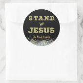 Sta voor Jezus Kerk of Jeugdgroep Ronde Sticker (Tas)