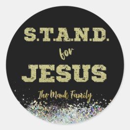 Sta voor Jezus Kerk of Jeugdgroep Ronde Sticker