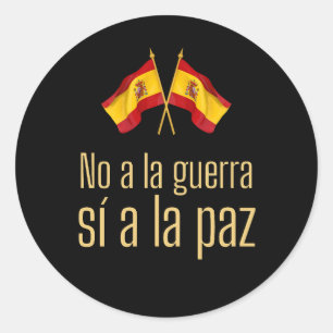 Sta voor vrede Spanje Ronde Sticker