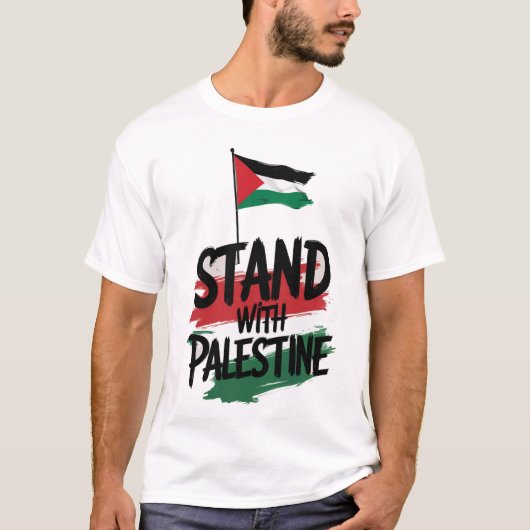 Sta voor vrede, Sta voor Palestina T-shirt (Voorkant)