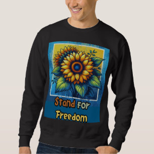 Sta voor Vrijheid – Bold Sunflower Tribute Trui