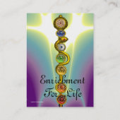 STAAF VAN ASCLEPIUS,7 CHAKRAS, YOGA INSTRUCTEUR ro Visitekaartje (Achterkant)