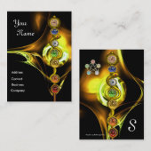 STAAF VAN ASCLEPIUS, 7 CHAKRA'S ,YOGA INSTRUCTEUR  VISITEKAARTJE (Voorkant / Achterkant)