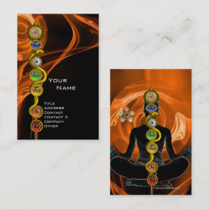 STAAF VAN ASCLEPIUS,7 CHAKRAS YOGA LOTUS POSE Sina Visitekaartje