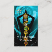 STAAF VAN ASCLEPIUS,7 CHAKRAS YOGA LOTUS POSE VISITEKAARTJE (Achterkant)