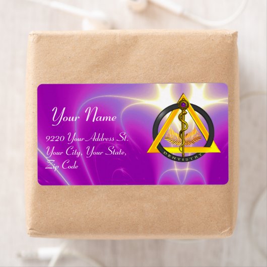 STAAF VAN ASCLEPIUS TANDARTS TANDHEELKUNDIG SYMBOO ETIKET (Insitu)