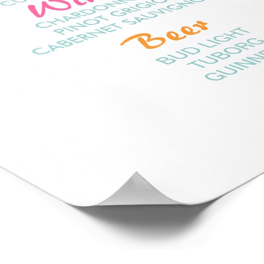 Staaf voor het menu van de balk - waterverven van  poster (Hoek)