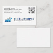 Staafdiagram aandelen | Financieel QR-code Visitekaartje (Voorkant / Achterkant)