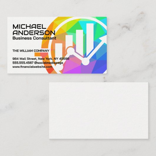 staafdiagram | Financieel Visitekaartje (Voorkant / Achterkant)