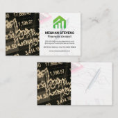 staafdiagram | Financiële verslagen Afsprakenkaartje (Voorkant / Achterkant)