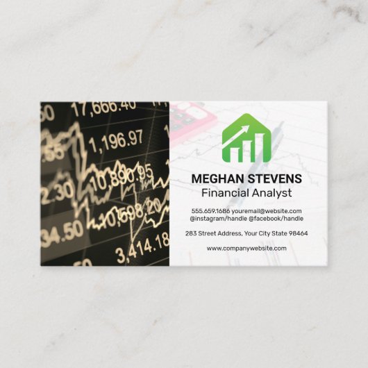 staafdiagram | Financiële verslagen Afsprakenkaartje (Voorkant)