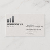 Staafdiagram | Gradiënt | Financiële markt Visitekaartje (Achterkant)