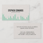 Staafdiagram (groenen) visitekaartje (Voorkant / Achterkant)