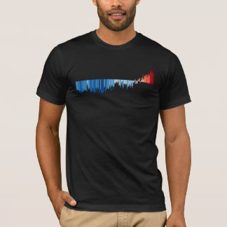 Staafdiagram 'Warming Stripes' Mondiale Temperatur T-shirt