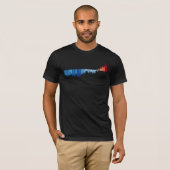 Staafdiagram 'Warming Stripes' Mondiale Temperatur T-shirt (Voorkant volledig)