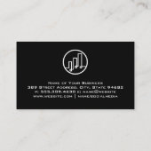 Staafdiagramlogo | aandelen visitekaartje (Achterkant)