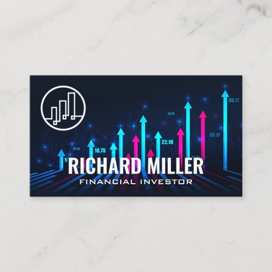 Staafdiagramlogo | aandelen visitekaartje (Voorkant)