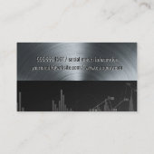 Staafgroei Grafiek Logo | Financiën | Metalen Visitekaartje (Achterkant)