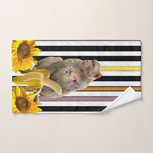 Staafjes handdoekjes Stripes aap Bad Handdoek (Handdoek)