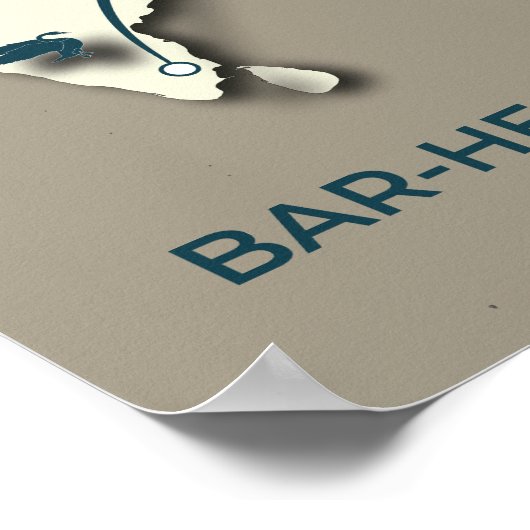 Staafkoppige ganzenmigratiekaart – minimalistisch poster (Hoek)