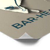 Staafkoppige ganzenmigratiekaart – minimalistisch poster (Hoek)