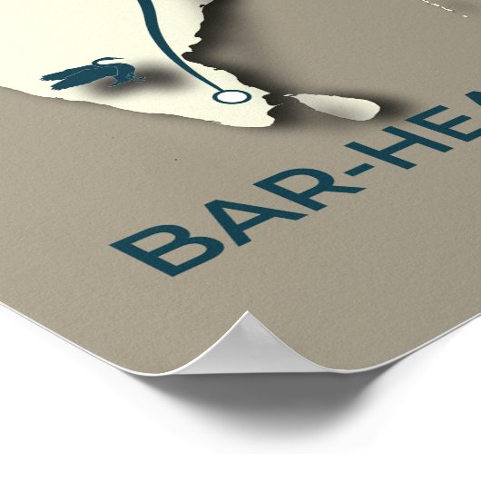 Staafkoppige ganzenmigratiekaart – minimalistisch poster (Hoek)