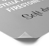 Staafmenu voor bewerkbaar kleurencocktailglas poster (Hoek)