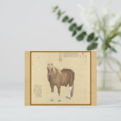 Staafpaard genaamd SnowFlake Eagle Chinese Fine Ar Briefkaart (Staand voorkant)