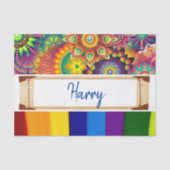 Staafpapier Floral Stripes Tissuepapier (Voorkant)