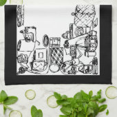 Staaigoed Startdeeg Amerikaanse MoJo Kitchen Tow Theedoek (Gevouwen)