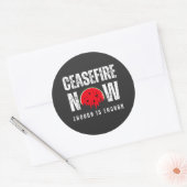 STAAKT-HET-VUREN NU is genoeg watermeloen Ronde Sticker (Envelop)